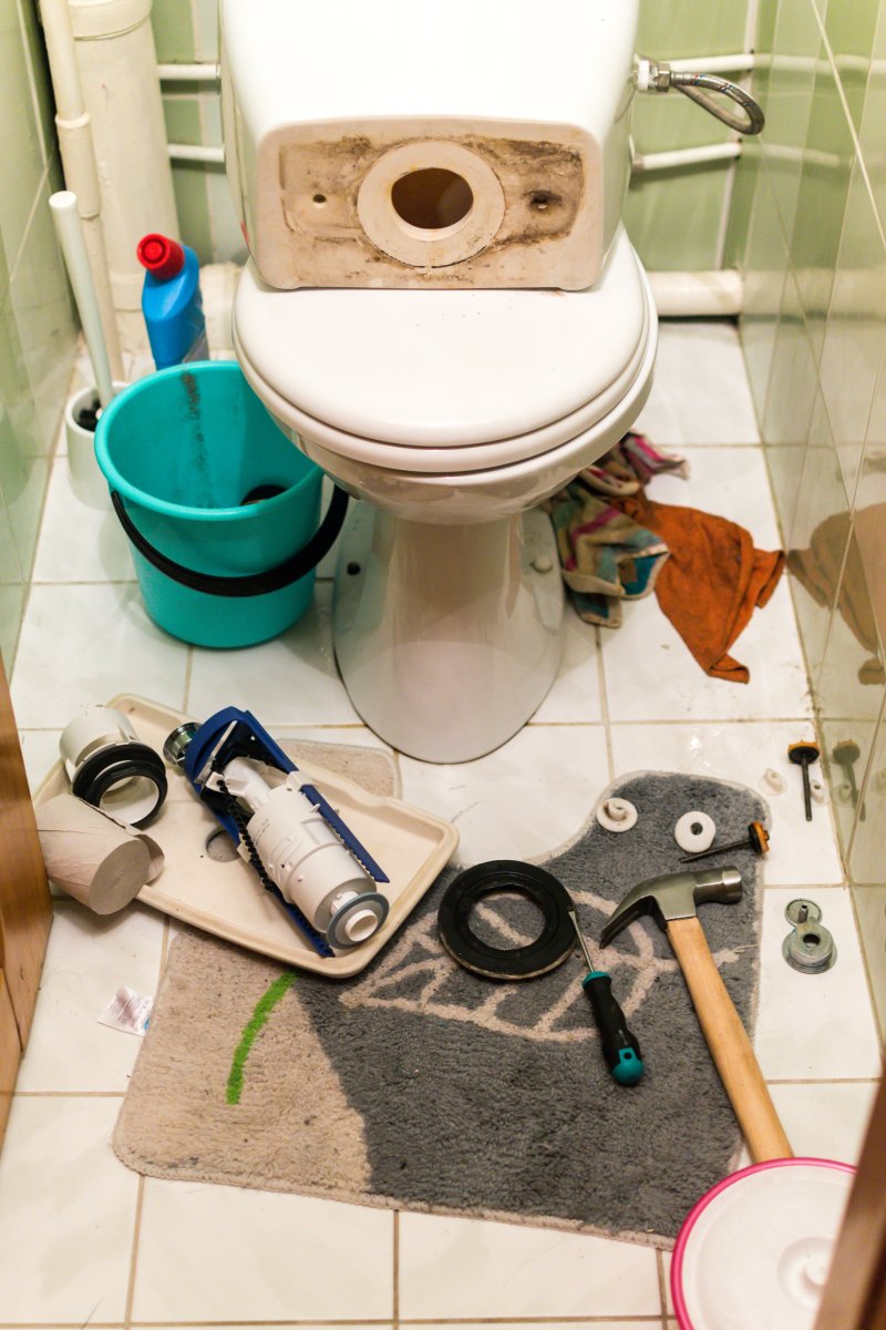 New toilet being installed in a Streatham bathroom